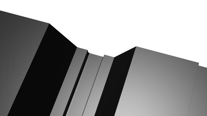 lite mount block is milled from poly to match the profile of corrugated metal panels. 