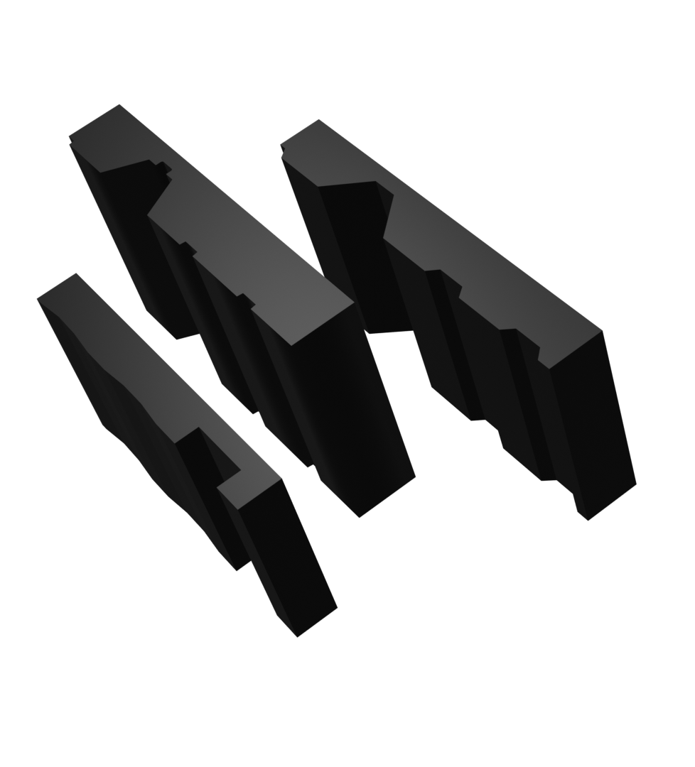 Light mount poly block is made to fit commercial rib, agriculture rib, and board & batten siding.